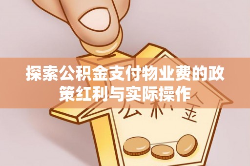 武陵探索公积金支付物业费的政策红利与实际操作