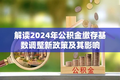 武陵解读2024年公积金缴存基数调整新政策及其影响