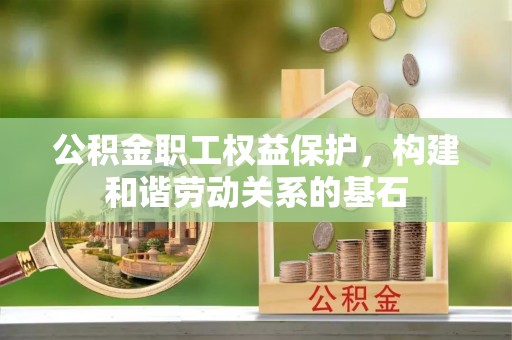 武陵公积金职工权益保护，构建和谐劳动关系的基石