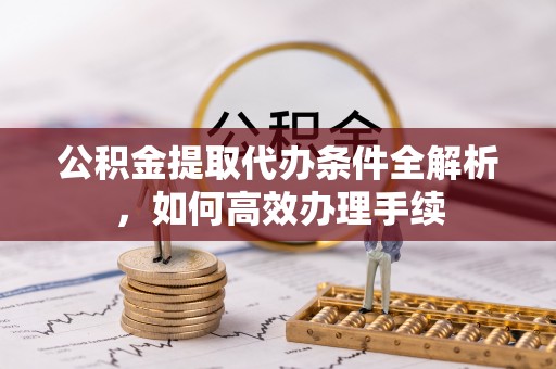 武陵公积金提取代办条件全解析，如何高效办理手续