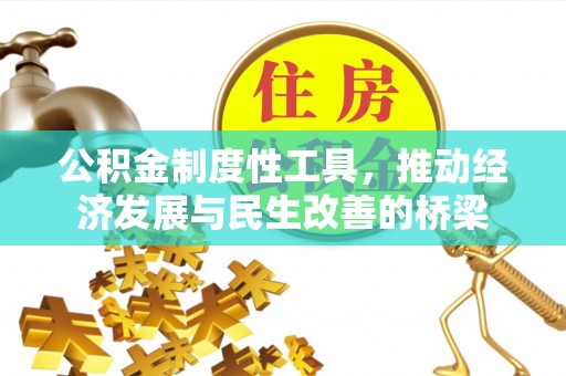 武陵公积金制度性工具，推动经济发展与民生改善的桥梁
