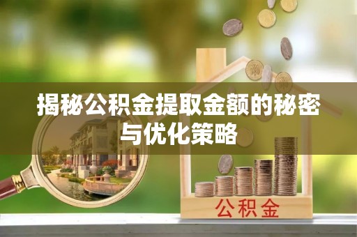 武陵揭秘公积金提取金额的秘密与优化策略