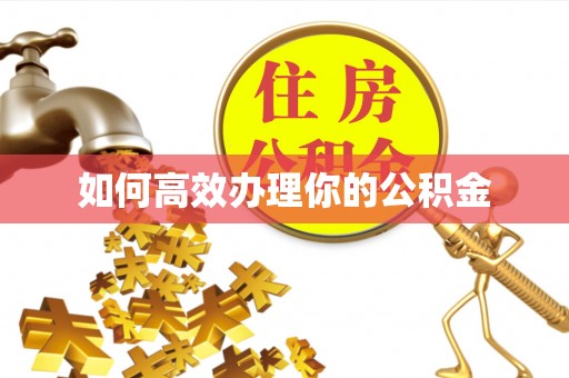 武陵如何高效办理你的公积金