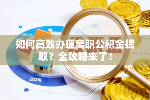 武陵如何高效办理离职公积金提取？全攻略来了！