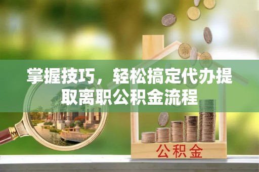 武陵掌握技巧，轻松搞定代办提取离职公积金流程