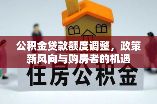 武陵公积金贷款额度调整，政策新风向与购房者的机遇