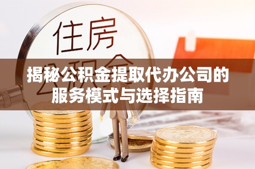武陵揭秘公积金提取代办公司的服务模式与选择指南
