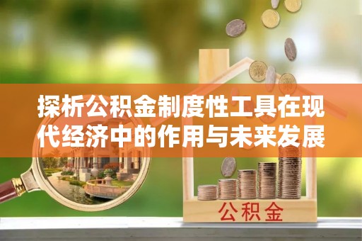武陵探析公积金制度性工具在现代经济中的作用与未来发展趋势