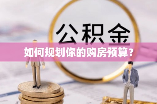 武陵如何规划你的购房预算？