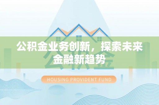 武陵公积金业务创新，探索未来金融新趋势