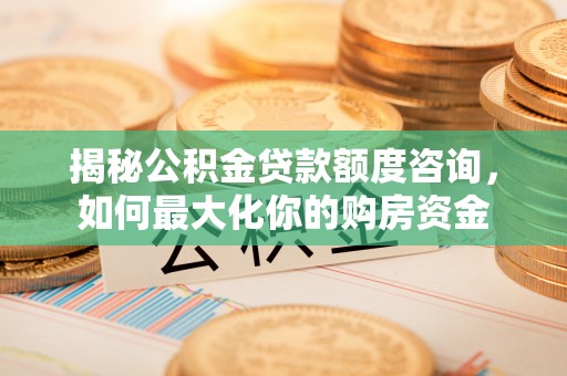 武陵揭秘公积金贷款额度咨询，如何最大化你的购房资金