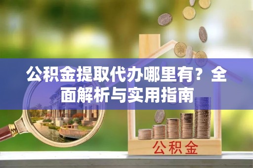 武陵公积金提取代办哪里有？全面解析与实用指南