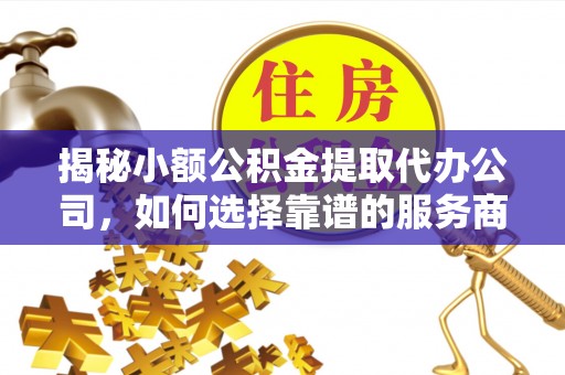 武陵揭秘小额公积金提取代办公司，如何选择靠谱的服务商？