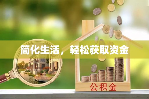 武陵简化生活，轻松获取资金